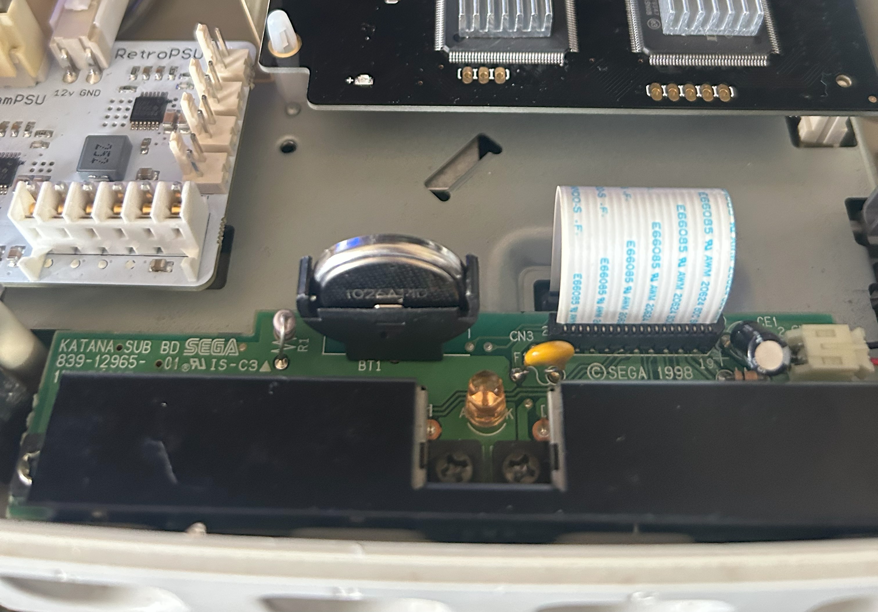 CR2032 installed in new socket