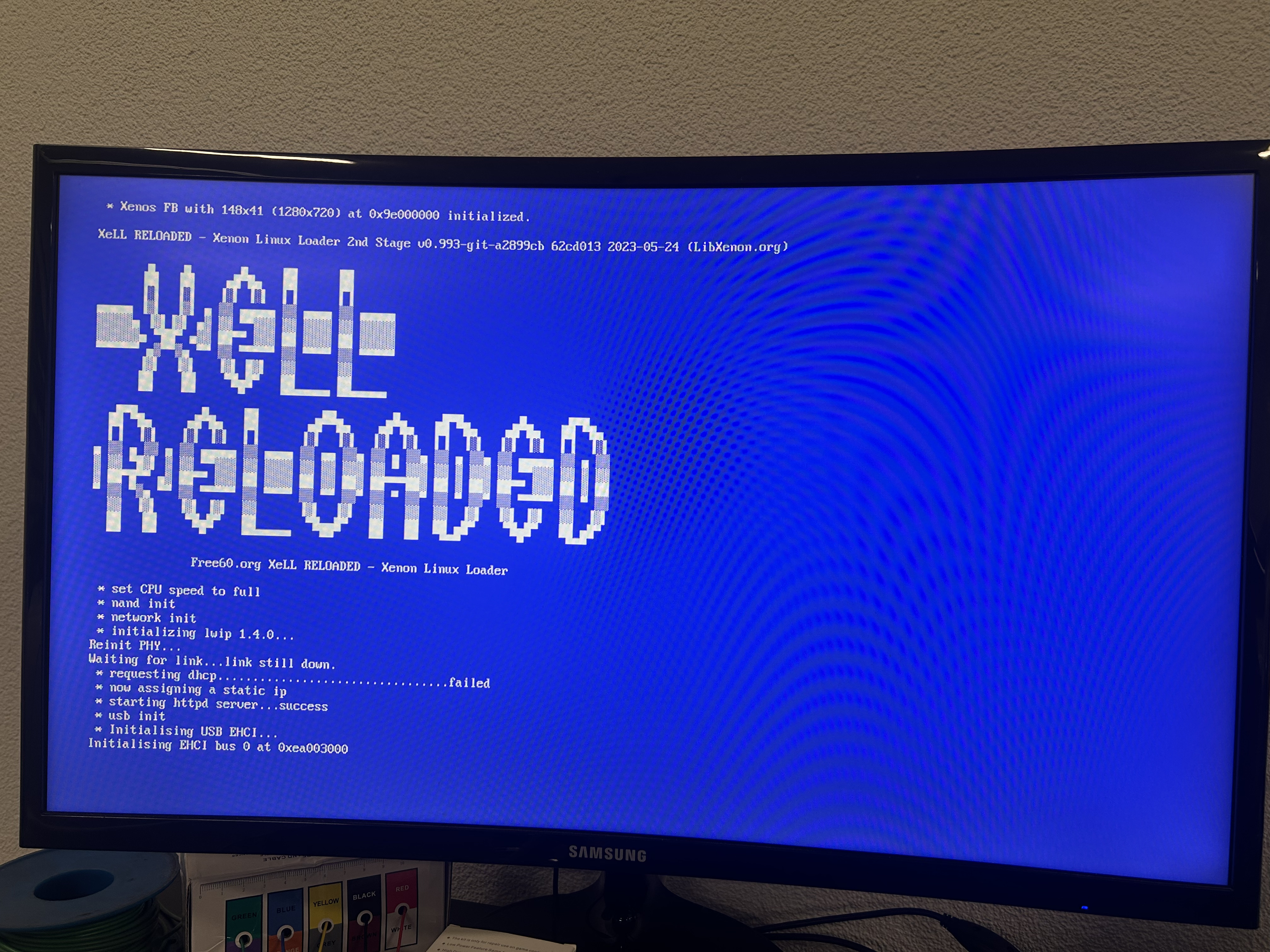 XELL Reloaded successful first boot