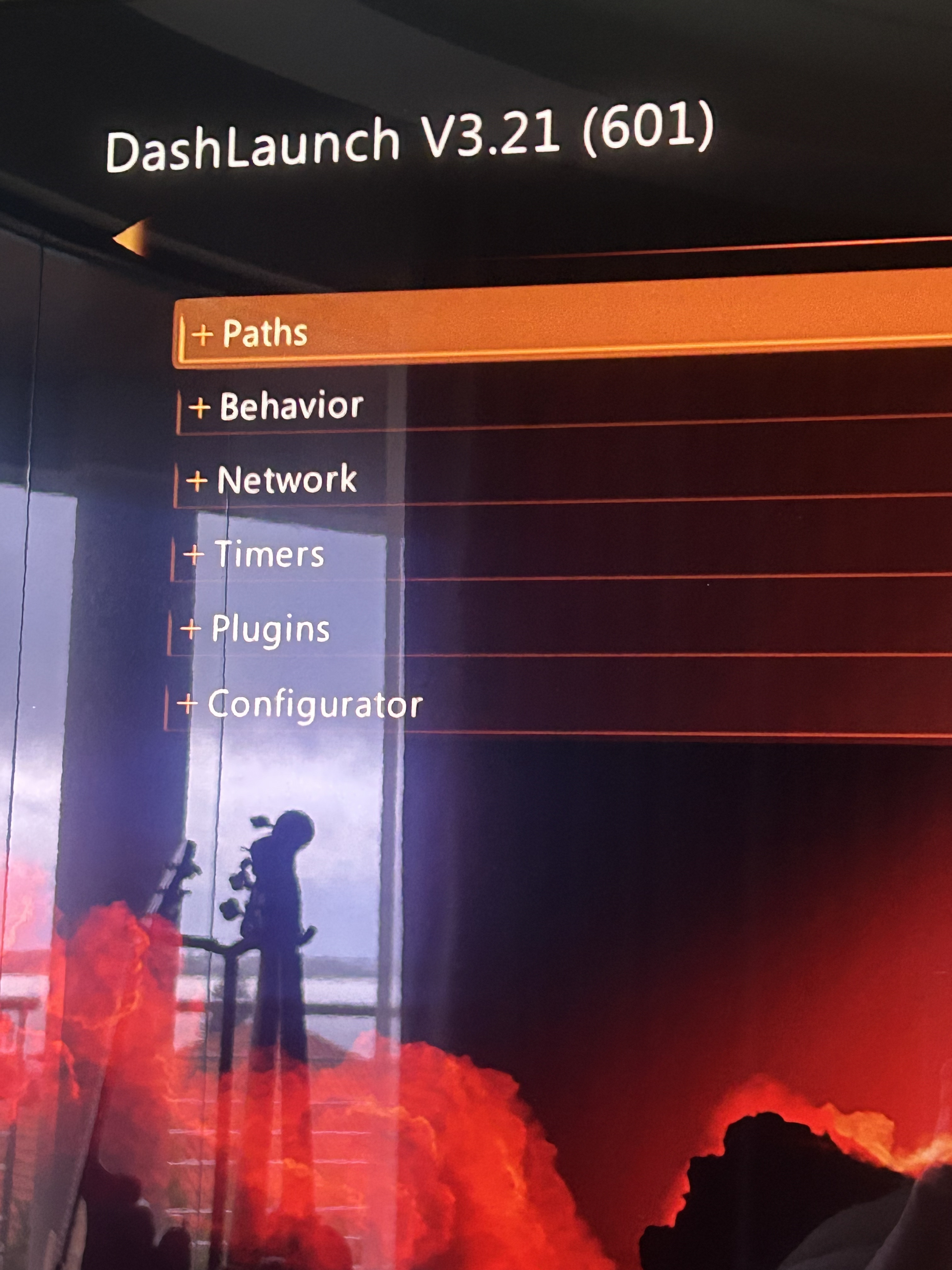 DashLaunch menu options